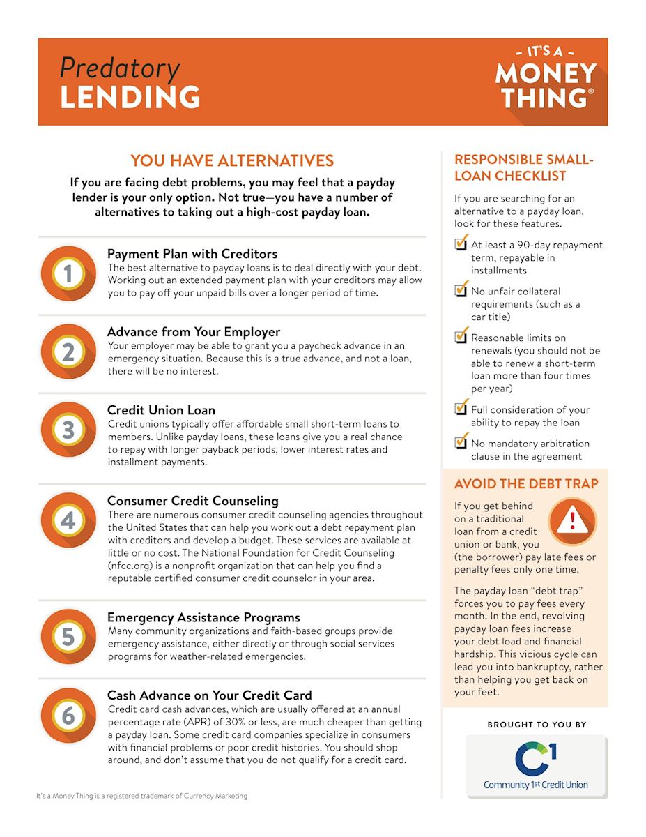 Predatory Lending Community 1st Credit Union